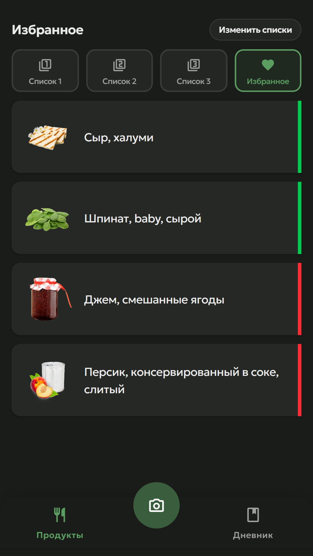 Избранное и кастомные списки