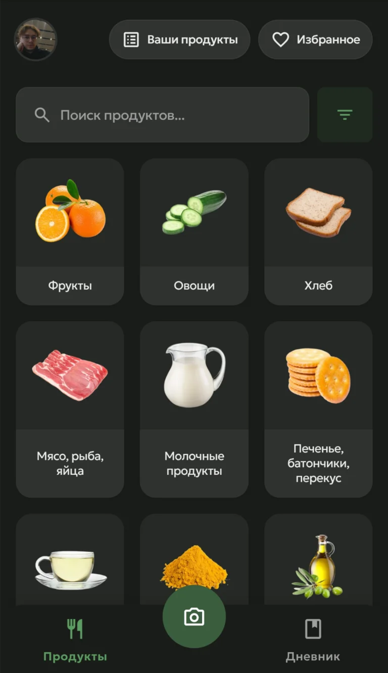 Предпросмотр интерфейса приложения